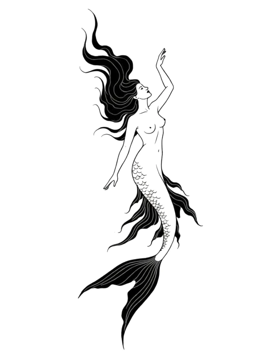 Sirena de las Profundidades | Tatuaje Neotradicional Ilustrativo
