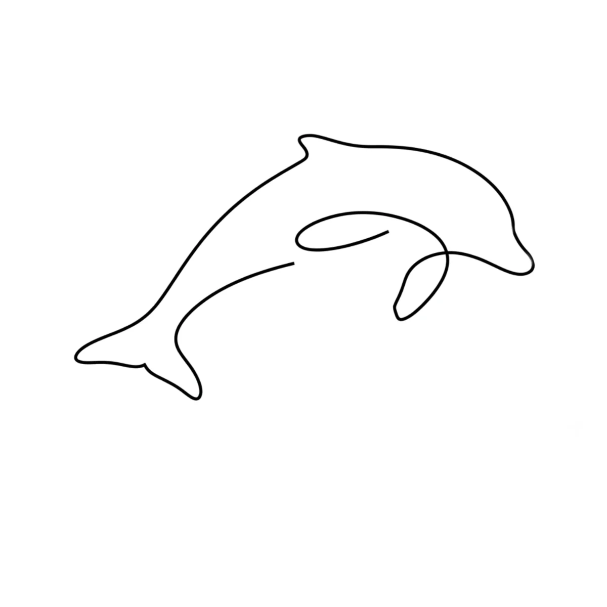 Delfín Saltando | Tatuaje Fineline Minimalista