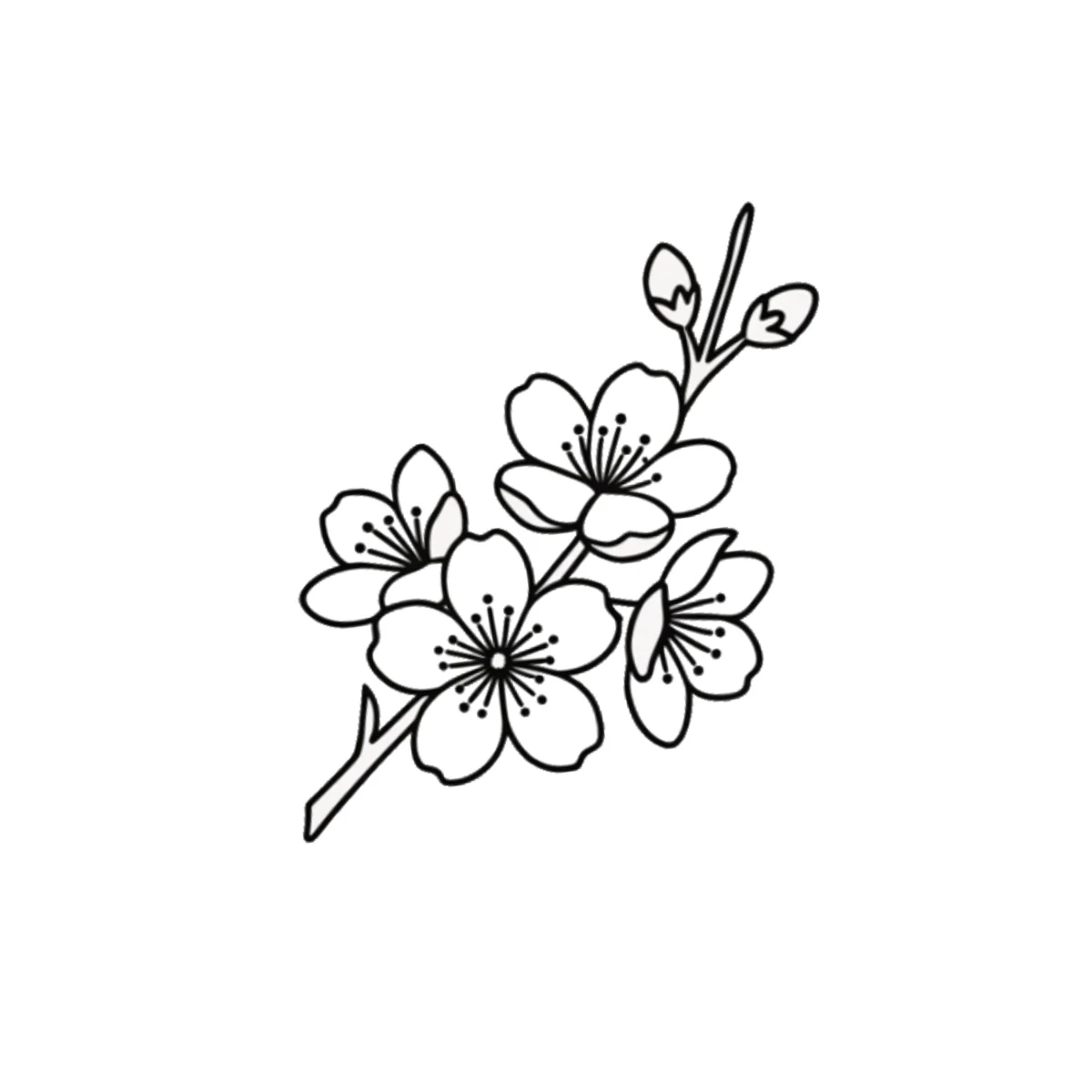 Ramo de Flores Silvestres | Tatuaje Fineline Botánico